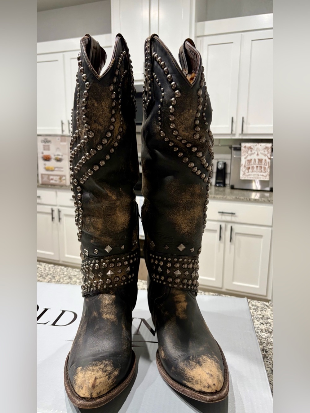 Old Gringo Beige and Black Silver Label Belinda boots relaxed fit size 9. - Picture 4 of 16